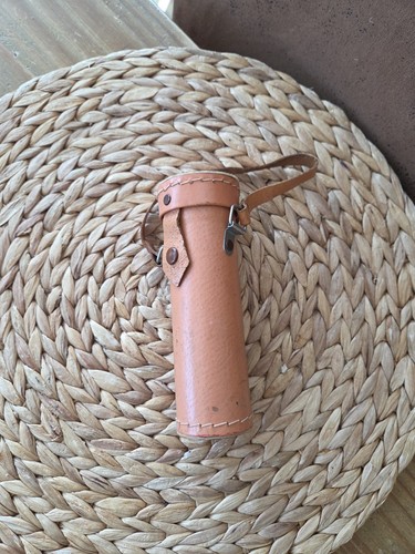Vintage leder köcher tasche - leder,