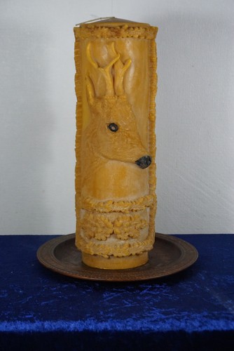 Große kerze reliefkerze 40cm - kerze,