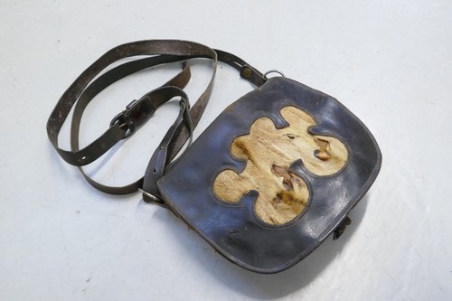 Alte jagdtasche leder - alte,