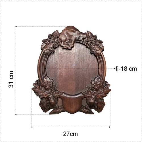 Rehbock geweihschild holz - rehbock,
