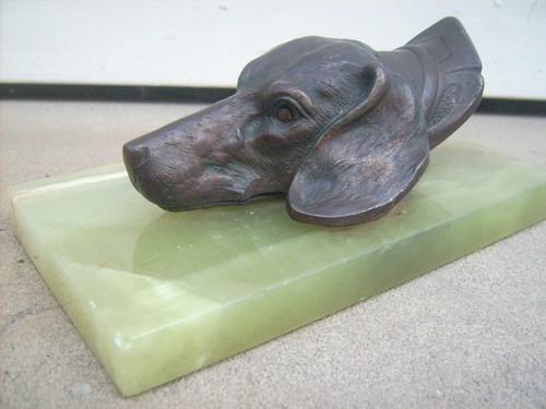 Jagdhund eisenguss bronziert - jagdhund,,